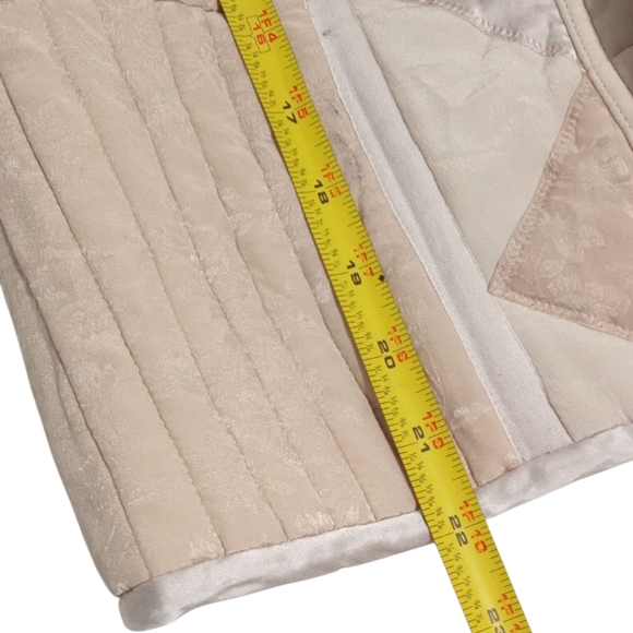 Rebecca Taylor Silk Peplum Jacket Blush Nude Feminine Bomber  Utility Size 4 - Picture 6 of 9